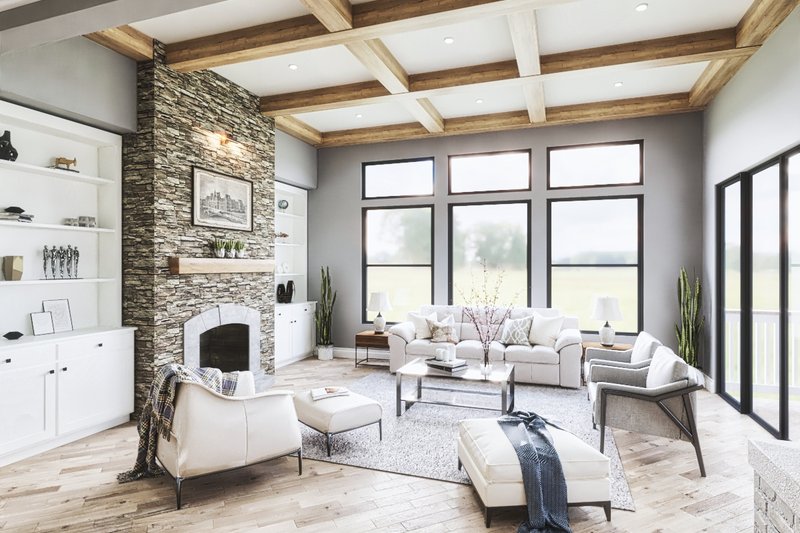 House Plan Design - Interior - Family Room 1 for Craftsman House Plan #54-697 - 4 bed, 4.5 bath