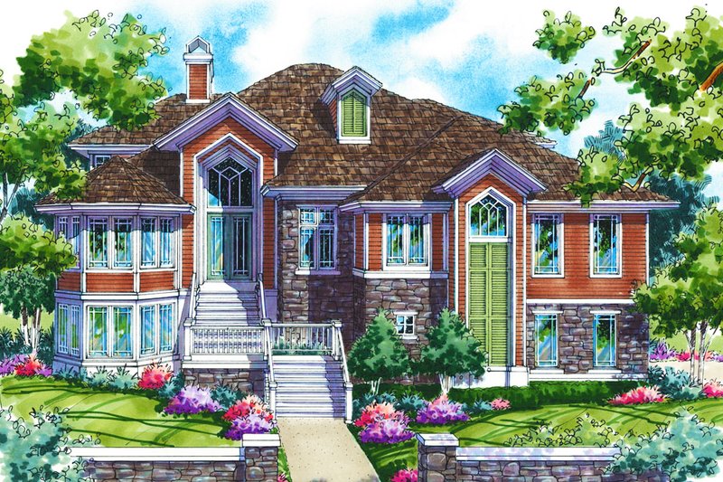 House Blueprint - Traditional Exterior - Front Elevation Plan #930-133