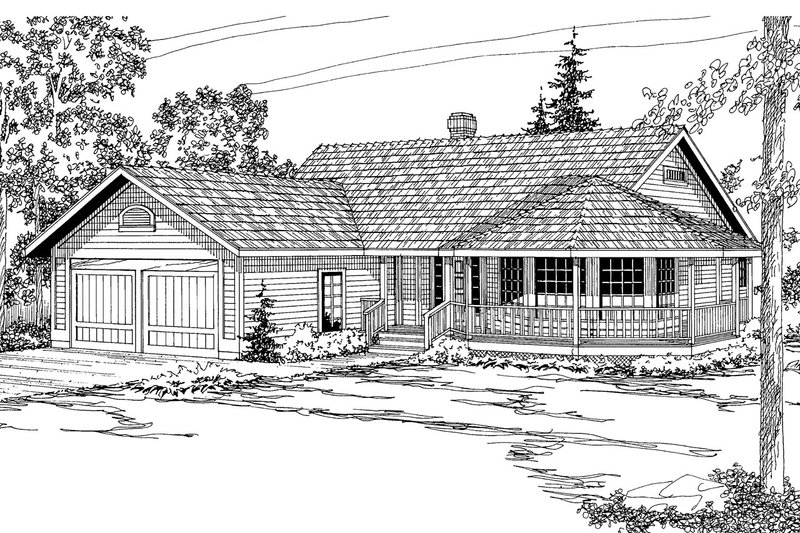 Architectural House Design - Traditional Exterior - Front Elevation Plan #124-154