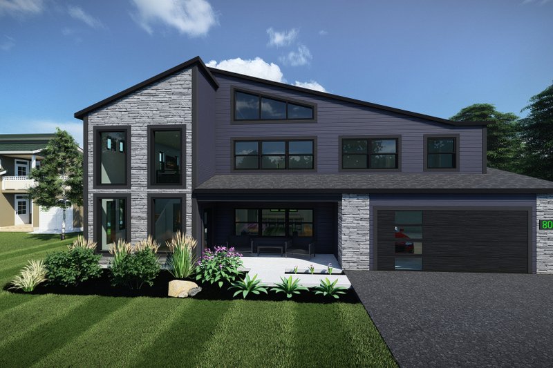 Dream House Plan - Modern Exterior - Front Elevation Plan #1075-14