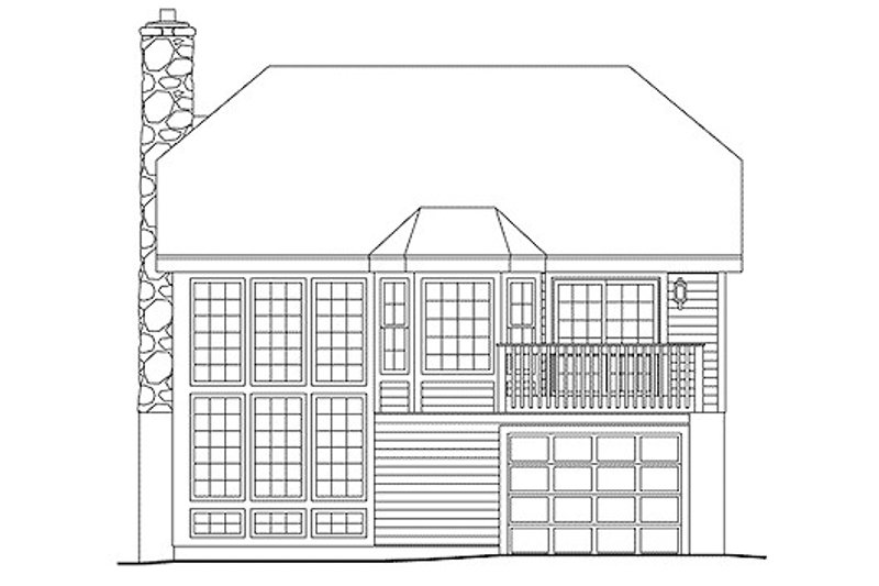 Architectural House Design - Exterior - Rear Elevation for Cottage House Plan #57-309 - 2 bed, 2 bath
