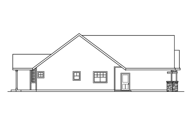 House Plan Design - Exterior - Other Elevation for Craftsman House Plan #124-504 - 3 bed, 2 bath