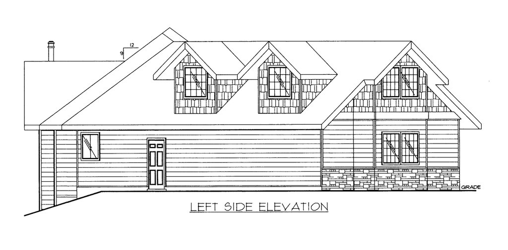Exterior - Other Elevation for Craftsman House Plan #117-1091 - 1 bed, 2 bath