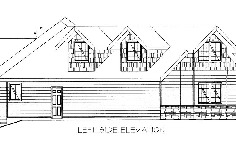 Home Plan - Exterior - Other Elevation for Craftsman House Plan #117-1091 - 1 bed, 2 bath