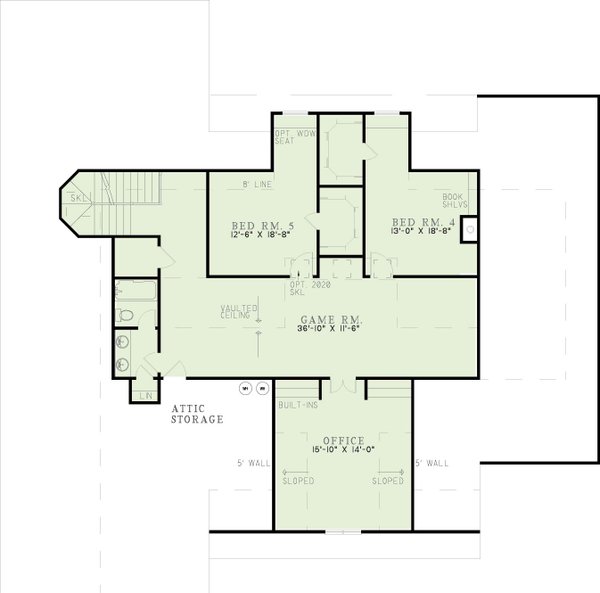 House Plan Design - Craftsman Floor Plan - Upper Floor Plan #17-244