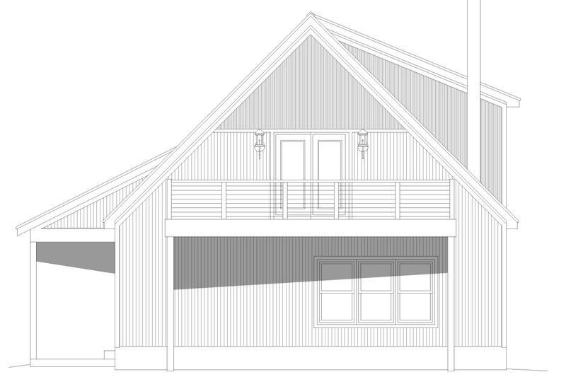 House Blueprint - Exterior - Other Elevation 1 for Country House Plan #932-660 - 1 bed, 2 bath