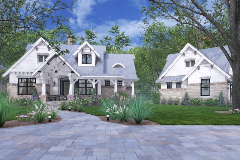 House Blueprint - Exterior - Front Elevation 4 for Farmhouse House Plan #120-292 - 3 bed, 2 bath
