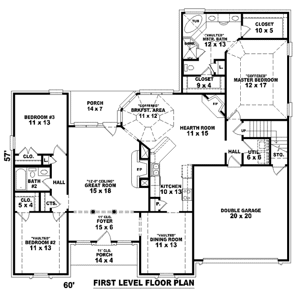 European Floor Plan - Main Floor Plan #81-1095