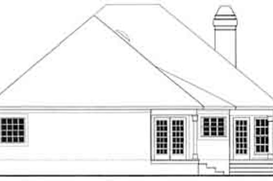 Exterior - Rear Elevation for European House Plan #406-224 - 3 bed, 2 bath