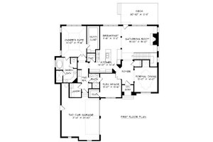 Floor Plan - Main Floor for Tudor House Plan #413-884 - 5 bed, 4 bath