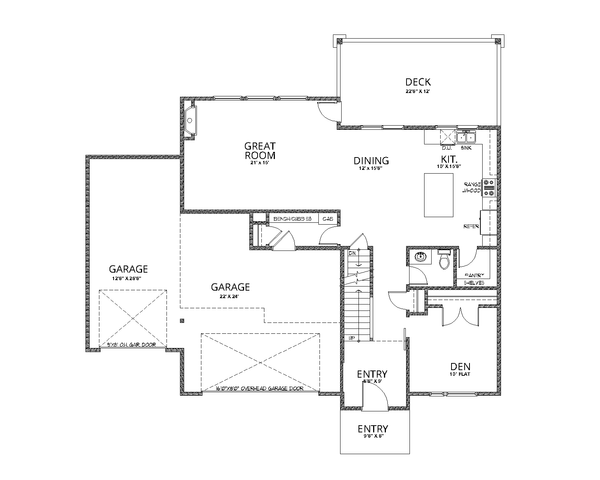 Contemporary Floor Plan - Main Floor Plan #112-193