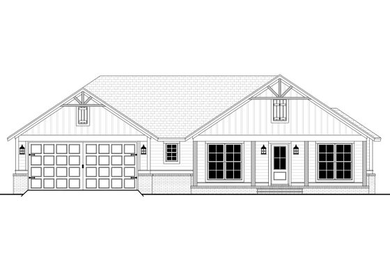 Exterior - Front Elevation 3 for Country House Plan #430-262 - 3 bed, 2 bath