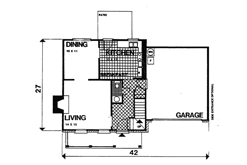 Dream House Plan - Floor Plan - Main Floor for Traditional House Plan #30-306 - 3 bed, 2.5 bath