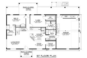 Floor Plan - Main Floor for Barndominium House Plan #1064-307 - 7 bed, 7 bath