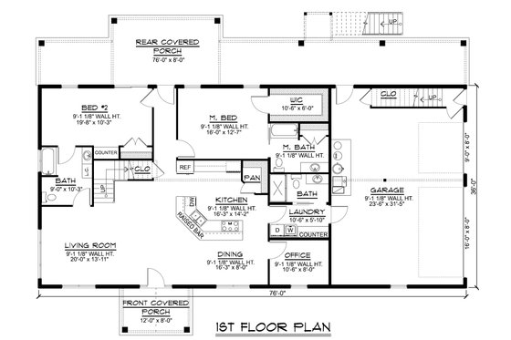 Floor Plan - Main Floor for Barndominium House Plan #1064-307 - 7 bed, 7 bath