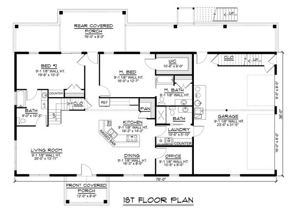 Barndominium Floor Plan - Main Floor Plan #1064-307