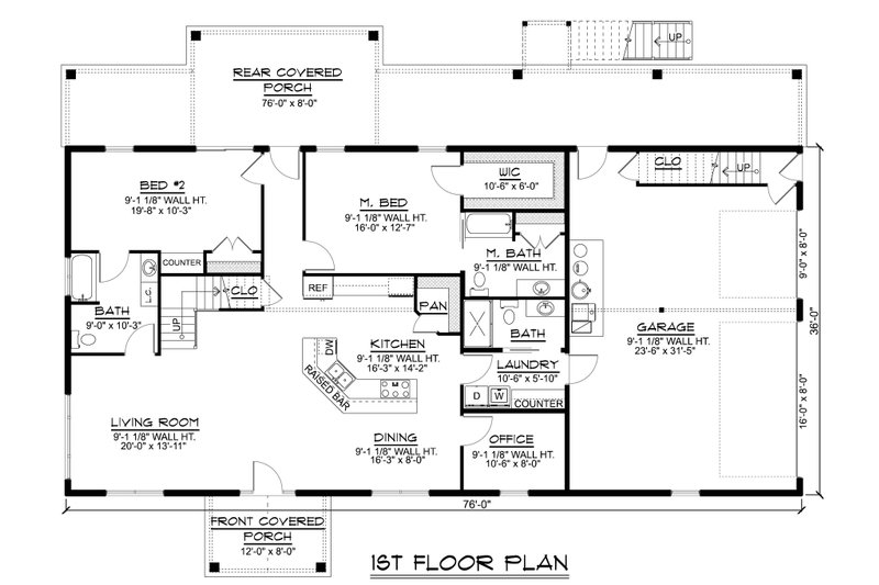 House Design - Floor Plan - Main Floor for Barndominium House Plan #1064-307 - 7 bed, 7 bath