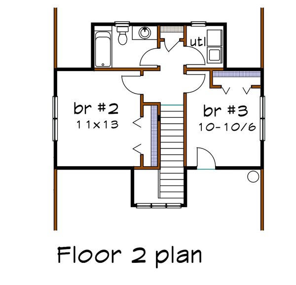 Bungalow Floor Plan - Upper Floor Plan #79-326