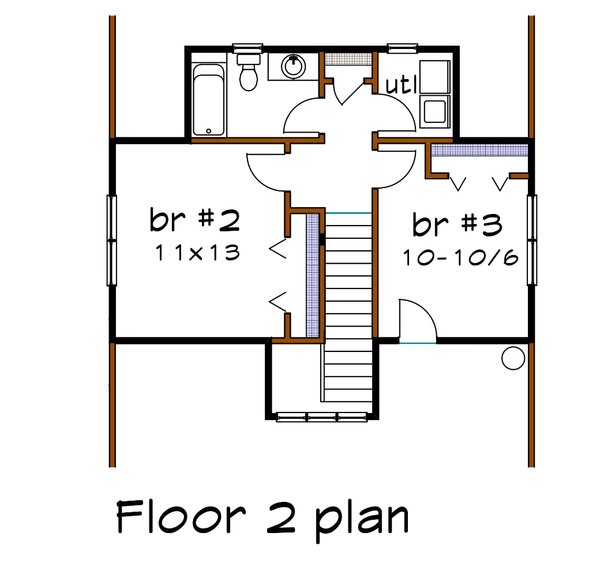 Home Plan - Bungalow Floor Plan - Upper Floor Plan #79-326