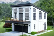 Contemporary Style House Plan - 1 Beds 2 Baths 885 Sq/Ft Plan #932-1098 