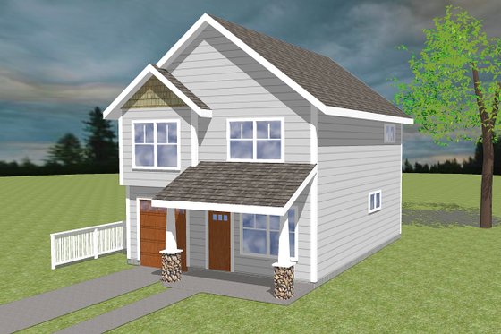 Exterior - Front Elevation for Traditional House Plan #423-5 - 3 bed, 2.5 bath