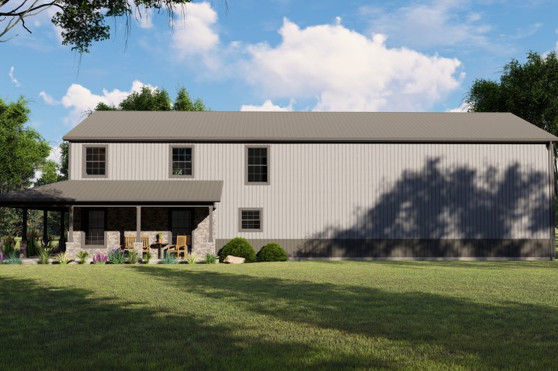 Architectural House Design - Exterior - Rear Elevation for Barndominium House Plan #1064-134 - 3 bed, 2.5 bath
