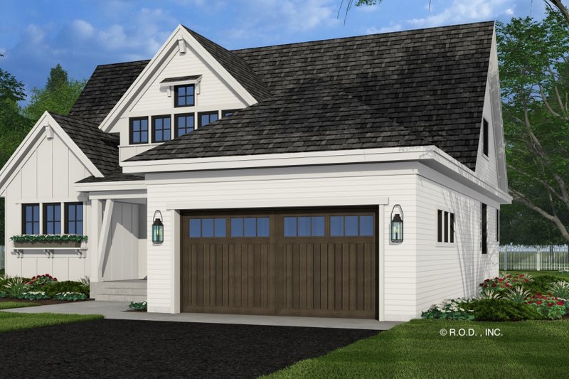 House Blueprint - Exterior - Front Elevation 6 for Farmhouse House Plan #51-1302 - 3 bed, 3.5 bath