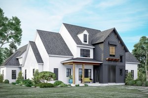 Exterior - Front Elevation 3 for Modern House Plan #1081-11 - 4 bed, 4.5 bath