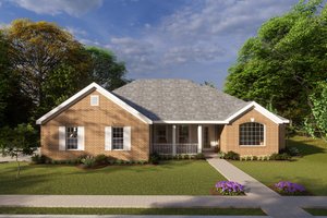 Country Exterior - Front Elevation Plan #20-193