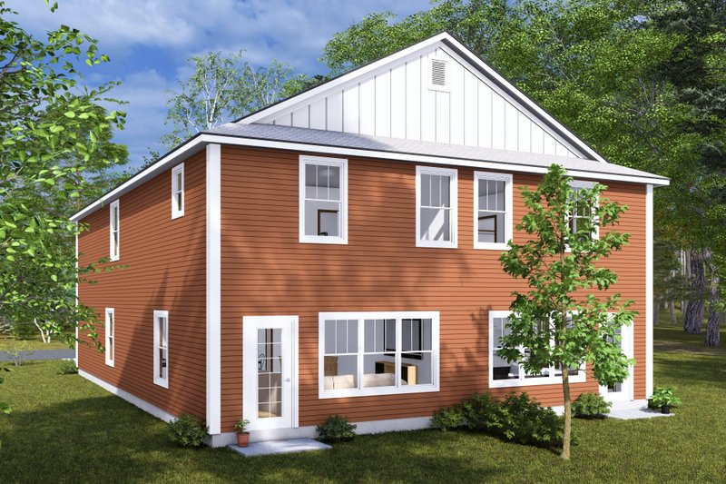 Architectural House Design - Exterior - Rear Elevation for Cottage House Plan #513-2278 - 3 bed, 2.5 bath