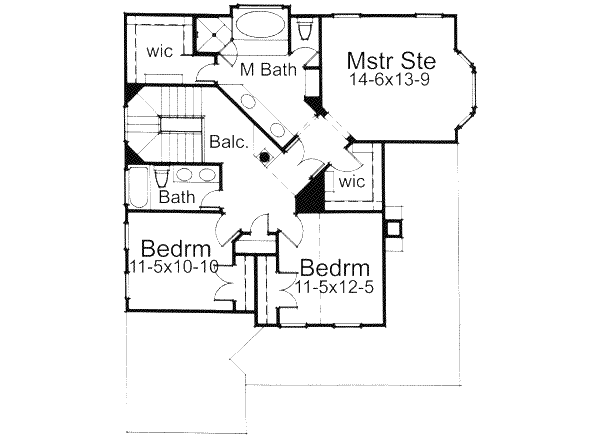 Home Plan - Country Floor Plan - Upper Floor Plan #120-125