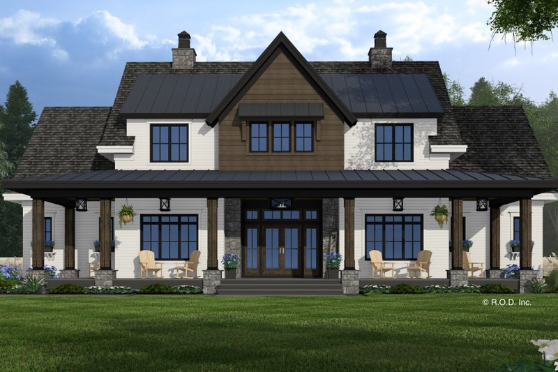 Dream House Plan - Exterior - Front Elevation 3 for Farmhouse House Plan #51-1253 - 5 bed, 4.5 bath
