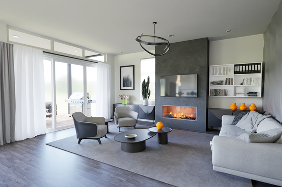 Interior - Family Room for Contemporary House Plan #48-1125 - 3 bed, 2 bath