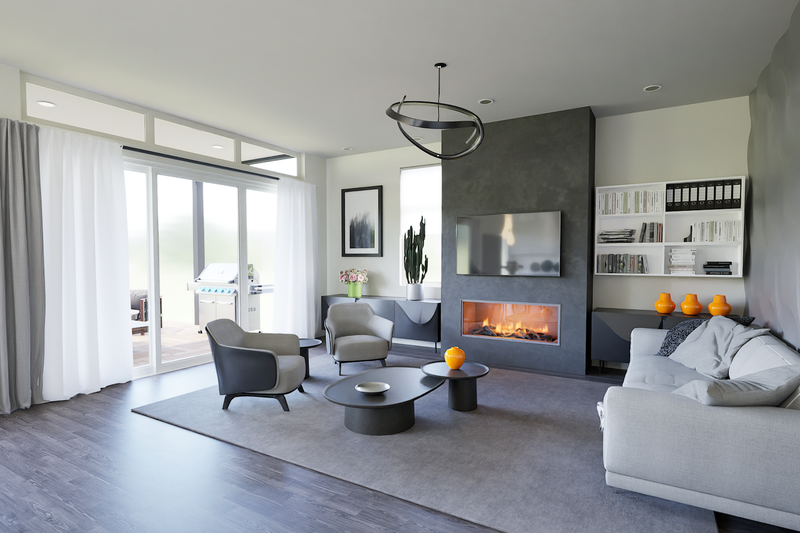 Architectural House Design - Interior - Family Room for Contemporary House Plan #48-1125 - 3 bed, 2 bath