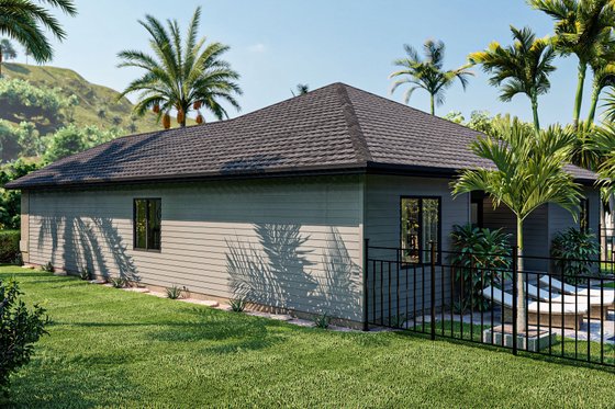 Exterior - Other Elevation for Mediterranean House Plan #455-135 - 3 bed, 2 bath