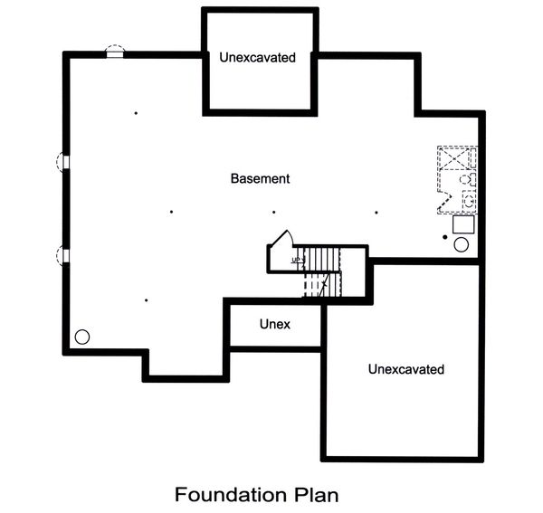 Dream House Plan - Unfinished Basement Foundation