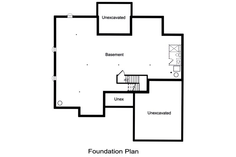 Dream House Plan - Unfinished Basement Foundation