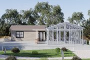 Craftsman Style House Plan - 3 Beds 2 Baths 1200 Sq/Ft Plan #1106-104 Exterior 