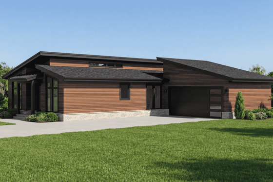 Exterior - Other Elevation 1 for Modern House Plan #923-457 - 3 bed, 2.5 bath