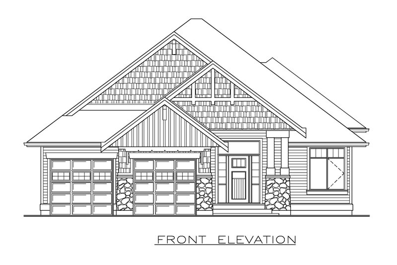 House Design - Exterior - Front Elevation 3 for Craftsman House Plan #1100-118 - 1 bed, 1.5 bath