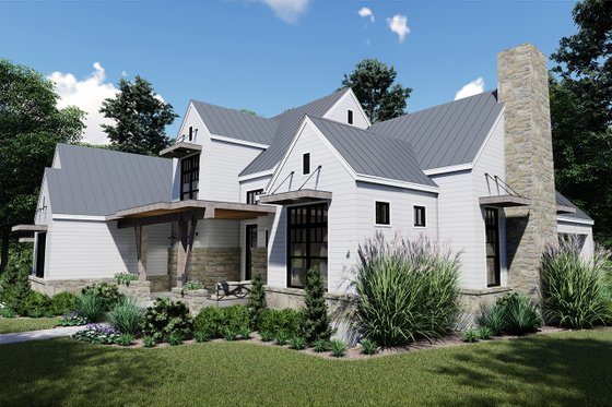 Exterior - Front Elevation 4 for Farmhouse House Plan #120-258 - 4 bed, 3.5 bath