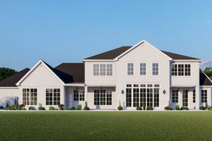 Exterior - Rear Elevation for Southern House Plan #1092-60 - 4 bed, 3.5 bath