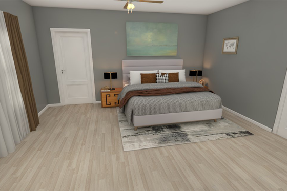 Interior - Master Bedroom for Ranch House Plan #1082-10 - 3 bed, 2 bath