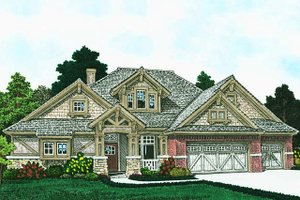 Ranch Exterior - Front Elevation Plan #310-1312