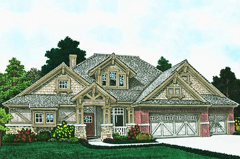 Architectural House Design - Ranch Exterior - Front Elevation Plan #310-1312