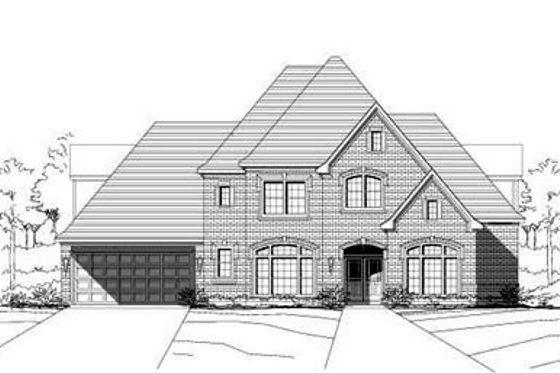 Exterior - Front Elevation for Traditional House Plan #411-108 - 4 bed, 3.5 bath