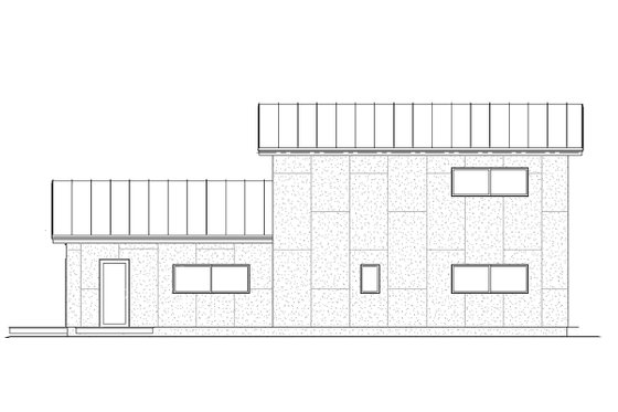 Exterior - Rear Elevation 7 for Modern House Plan #497-31 - 3 bed, 2 bath