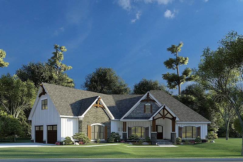 Dream House Plan - Exterior - Other Elevation for Craftsman House Plan #923-192 - 3 bed, 2 bath