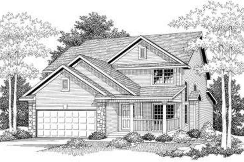 Traditional Style House Plan - 4 Beds 3.5 Baths 2287 Sq/Ft Plan #70-577