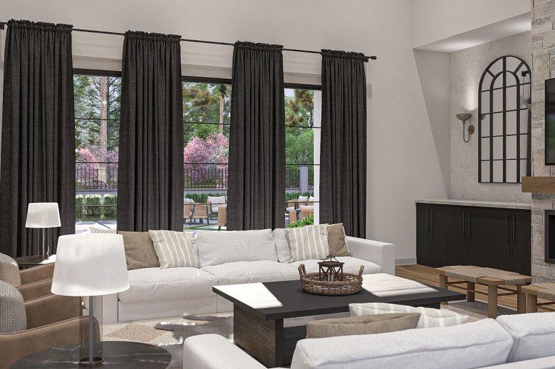 Architectural House Design - Interior - Family Room 1 for Cottage House Plan #455-675 - 4 bed, 3.5 bath